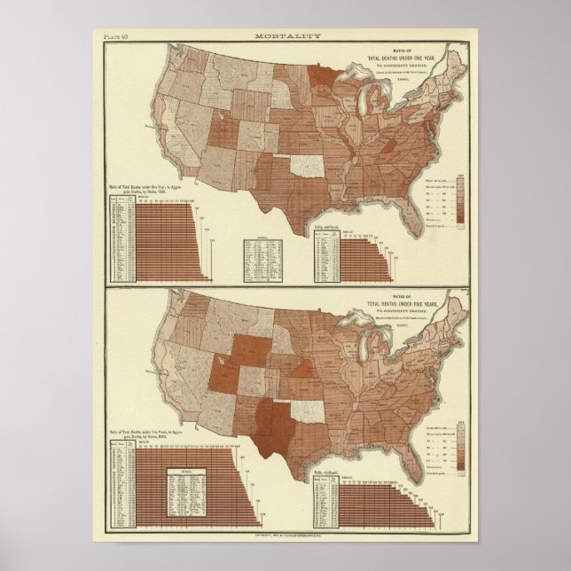 Deaths statistical map poster (Front)