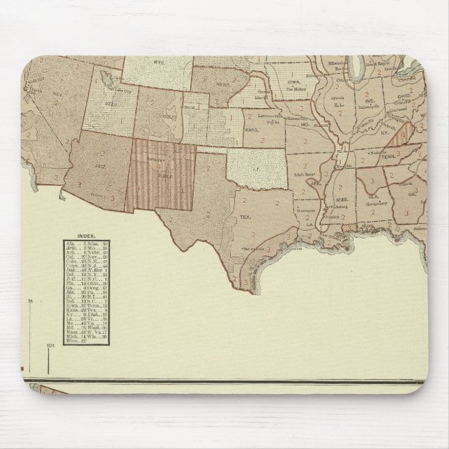 Deaths, whooping cough, measles mouse mat (Front)