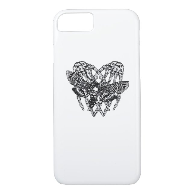 Deathshead Moth Classic - Skeleton Hand Heart Case-Mate iPhone Case (Back)