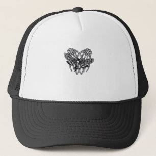 Deathshead Moth Classic - Skeleton Hand Heart Trucker Hat