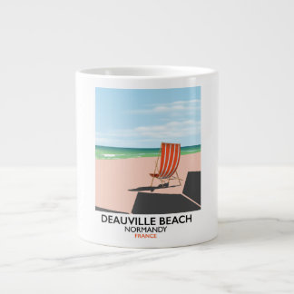 Deauville Beach france seaside poster. Large Coffee Mug