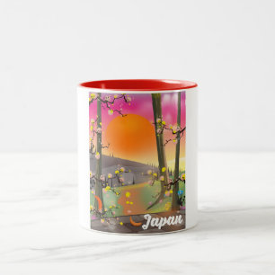 Deauville Beach france seaside poster. Two-Tone Coffee Mug