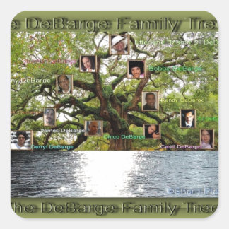 DeBarge Family Tree Speciality Items Square Sticker