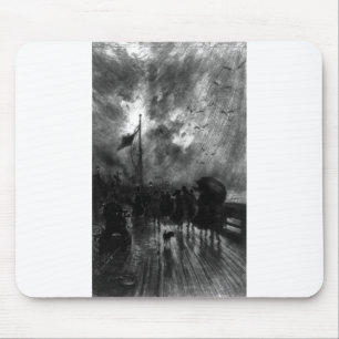 Debarquement en Angleterre - Felix Hilaire Buhot - Mouse Mat