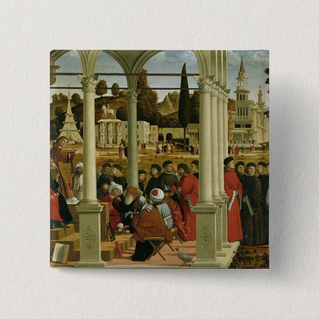 Debate of St. Stephen 15 Cm Square Badge (Front)