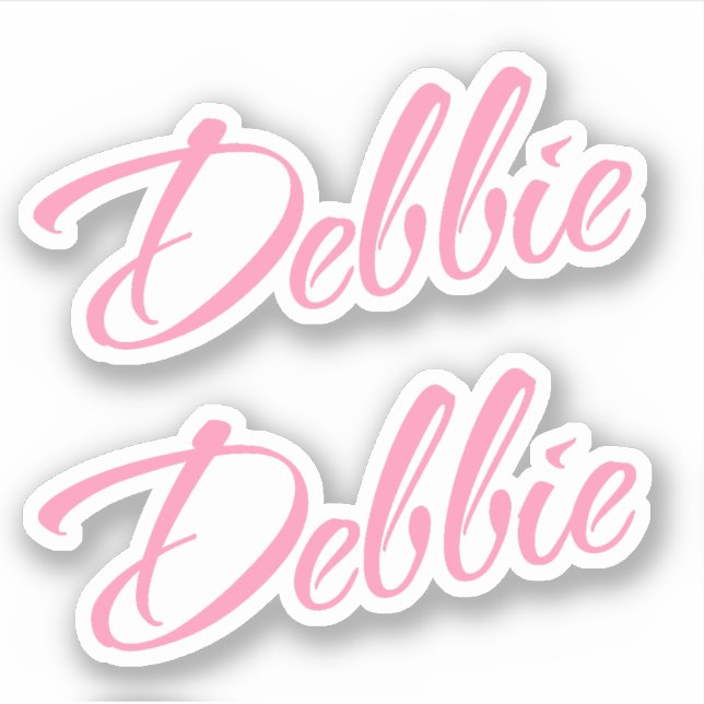 Debbie Decorative Name in Pink x2 (Front)