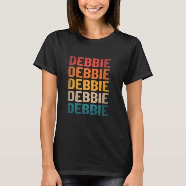 Debbie First Name Shirt Vintage Debbie Name (Front)