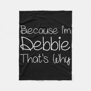 Debbie Funny Personalised Birthday Women Name Gift Fleece Blanket