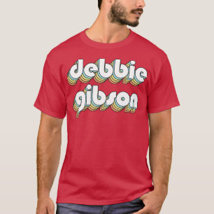 Debbie Gibson Retro Rainbow Typography Faded Style T-Shirt