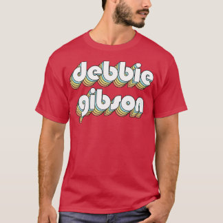 Debbie Gibson Retro Rainbow Typography Faded Style T-Shirt
