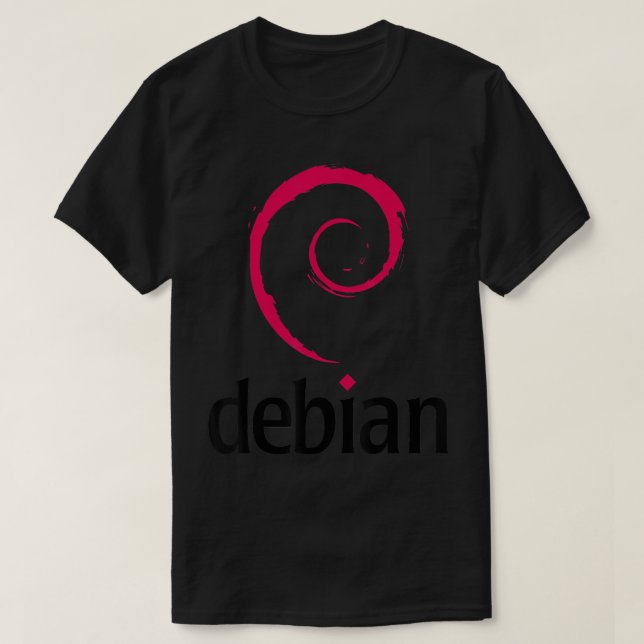 Debian Linux Spiral Open Source Shirt (Design Front)