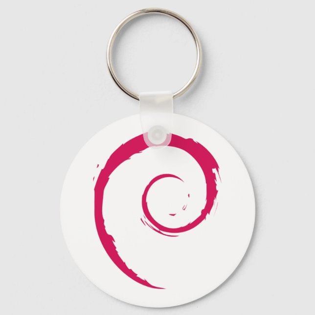 Debian Logo Keychain (Front)