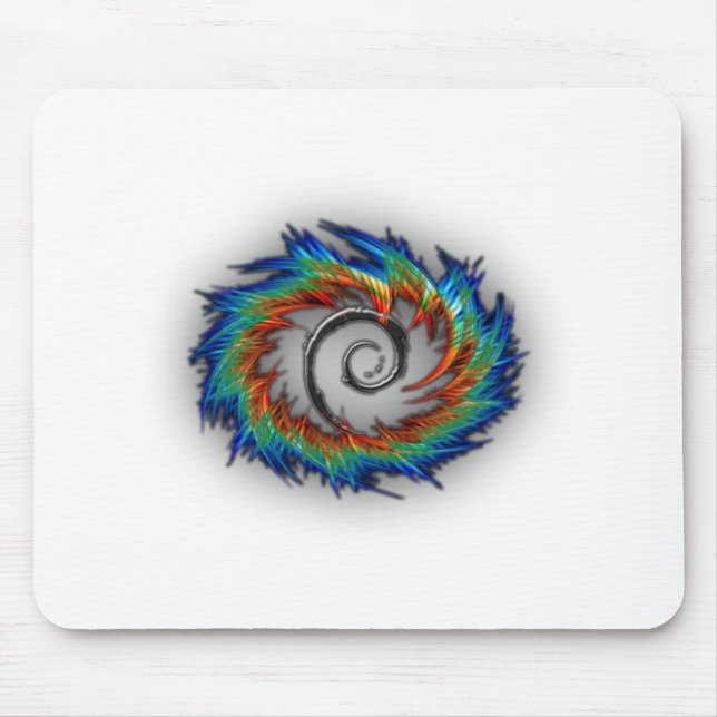 Debian swirl mouse mat (Front)