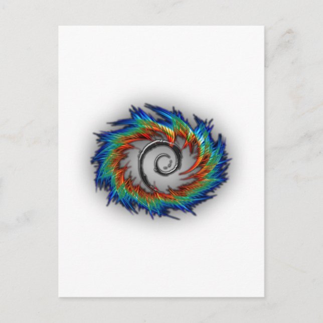 Debian swirl postcard (Front)