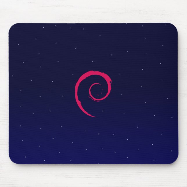 Debian with a space Background Mouse Mat (Front)