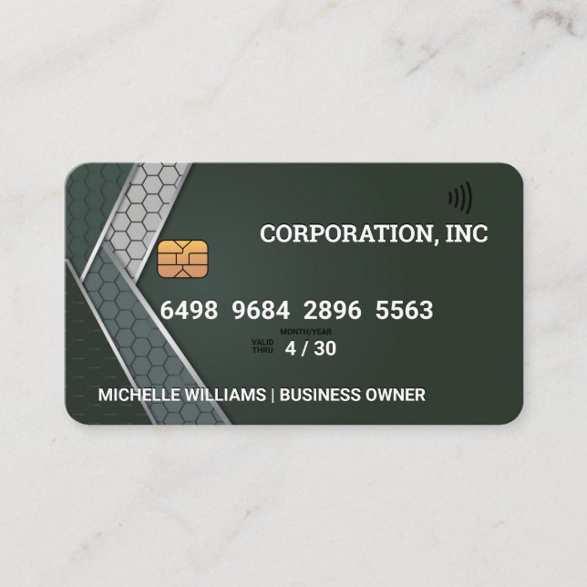 Debit Card | Industrial Geometric Background (Front)
