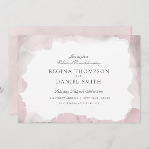 Debonair Blush Pink Rehearsal Dinner Invitation