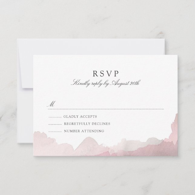 Debonair Blush Pink RSVP (Front)
