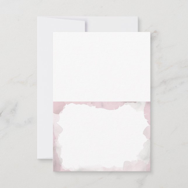 Debonair Blush Pink Wedding Folded Escort Cards (Front)