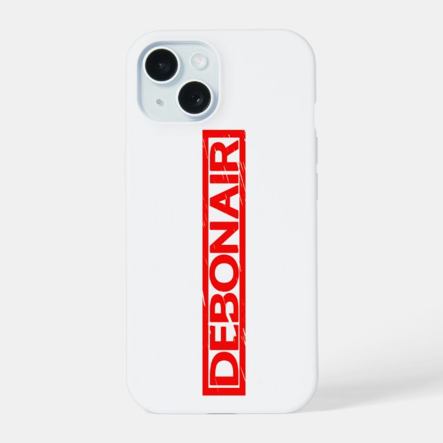 Debonair Stamp iPhone 15 Case (Back)