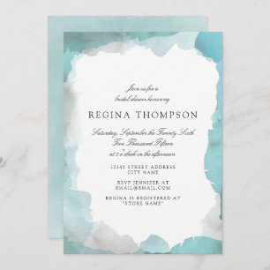 Debonair Turquoise Bridal Shower Invitation