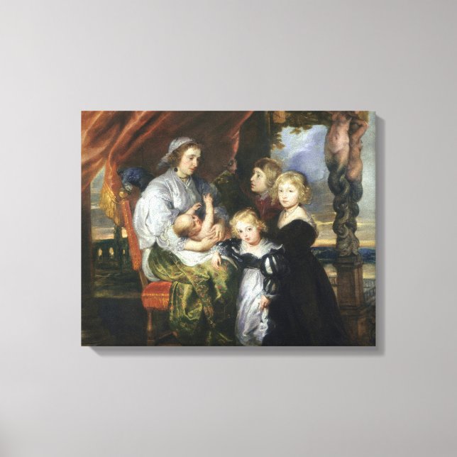 Deborah Kip and Her Children Canvas Print (Front)