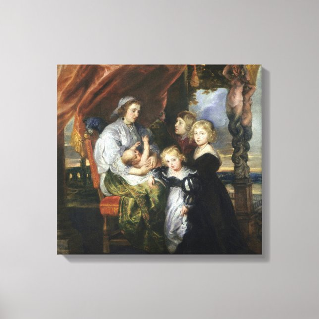 Deborah Kip and Her Children Canvas Print (Front)