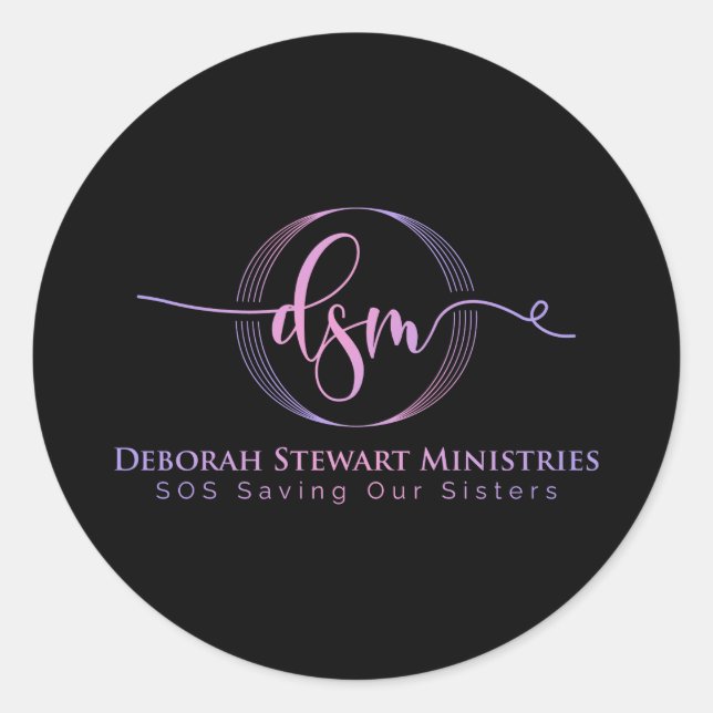 DEBORAH STEWART MINISTRIES CLASSIC ROUND STICKER (Front)