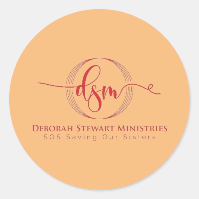 DEBORAH STEWART MINISTRIES CLASSIC ROUND STICKER (Front)