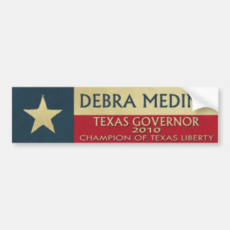 Debra Medina Governor 2010 Bumper Sticker