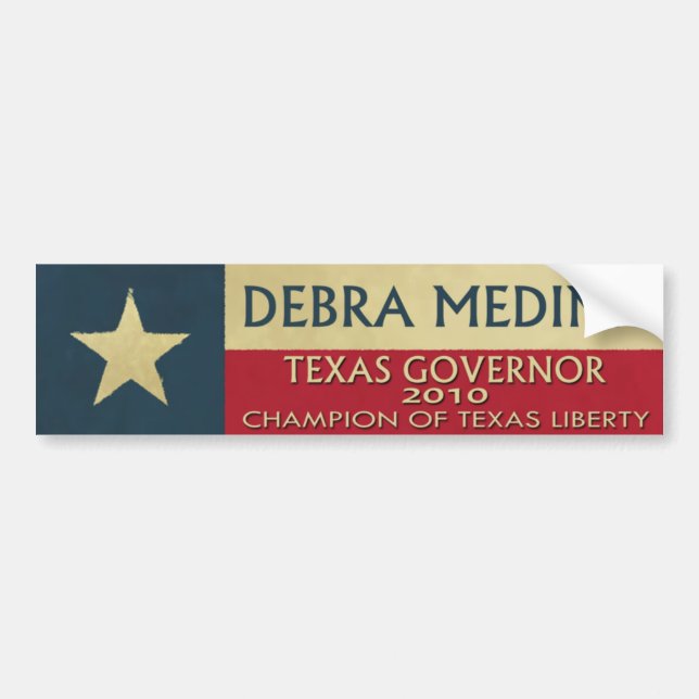 Debra Medina Governor 2010 Bumper Sticker (Front)