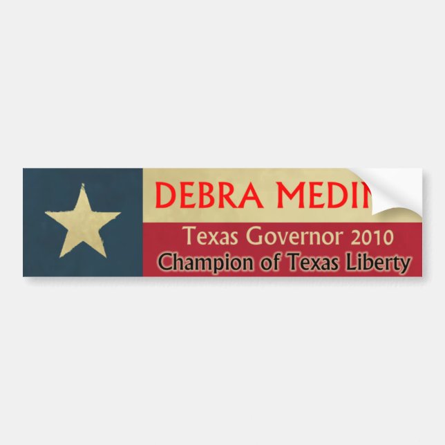 Debra Medina Governor 2010 Bumper Sticker (Front)
