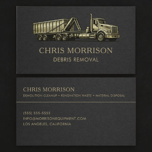 Debris Removal Services Professional Business Card