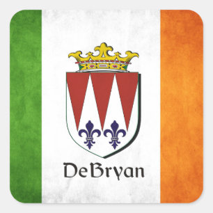 DeBryan Irish Flag Square Sticker