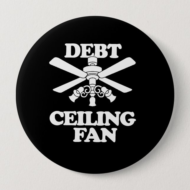 DEBT CEILING FAN 10 CM ROUND BADGE (Front)