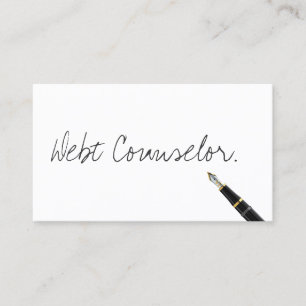 Debt Counsellor Handwritten Script Business Card