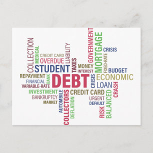 Debt-credit,loss Postcard