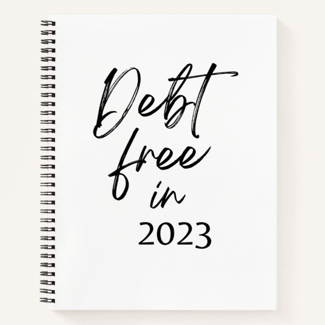 Debt Free in 2023 Financial Independence Notebook (Front)