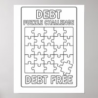 Debt Puzzle Challenge Payoff Tracker Double Sided 