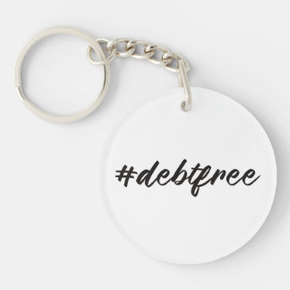 #debtfree (Hashtag Debt Free) Brush Pen Key Ring