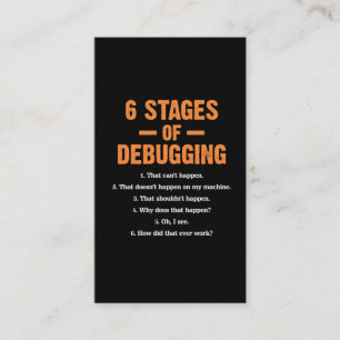 Debugging Coder Bug Coding Computer Programmer Business Card