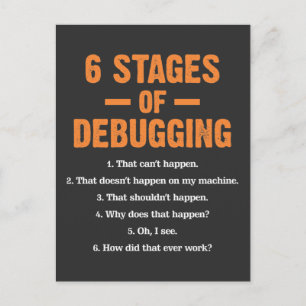 Debugging Coder Bug Coding Computer Programmer Postcard