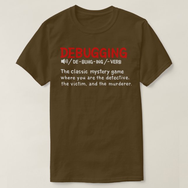 Debugging dictionary styled Definition T-Shirt (Design Front)