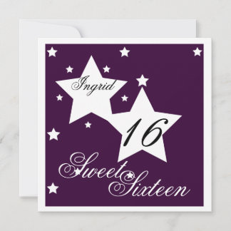 Debutant Star Sweet Sixteen-Cust. Invitation