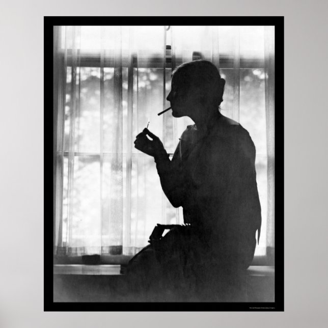 Debutante, Ester Cochran, Smoking 1924 Poster (Front)