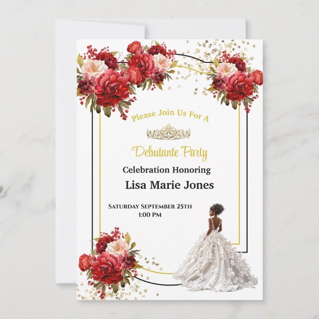 Debutante Party Invitation (Front)