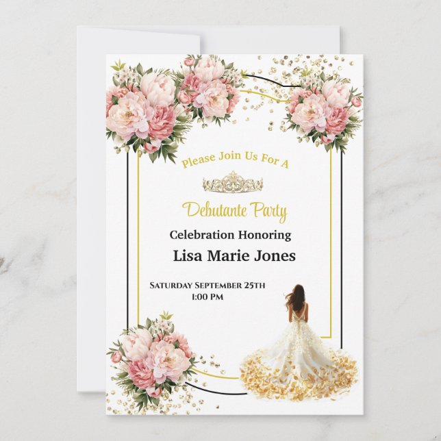 Debutante Party Invitation (Front)