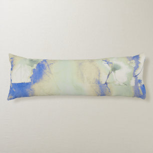 Decadence Watercolor In Pale Green And Blue Body Cushion