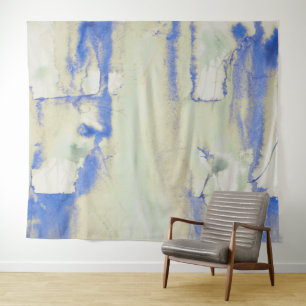 Decadence Watercolor In Pale Green And Blue Tapestry