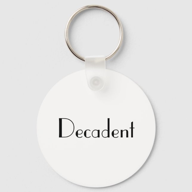 Decadent Art Deco Typography Key Ring (Front)
